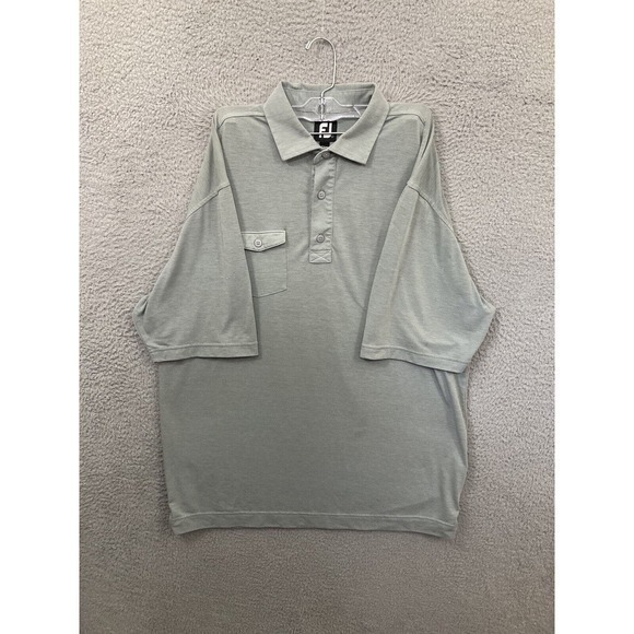 Footjoy Shirt Mens Large Gray Polo Stretch‎ Lightweight Short Sleeve Soft Golf - Picture 1 of 10
